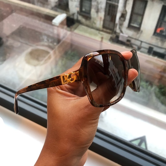 Dolce & Gabbana Accessories - Dolce & Gabbana Brown Tortoise D Frame Sunglasses